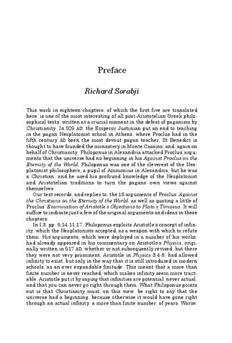 ﻿Philoponus: Against Proclus on the Eternity of the World 1-5