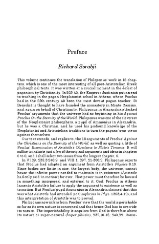 ﻿Philoponus: Against Proclus on the Eternity of the World 6-8