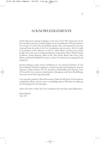 ﻿پس از درگیری: بازسازی و توسعه در پس از جنگ