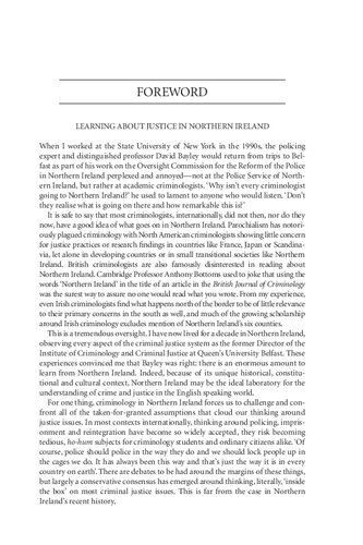 ﻿عدالت کیفری در حال گذار: زمینه ایرلند شمالی