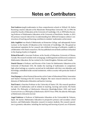 ﻿کلاس کارشناسی ارشد در آموزش ریاضیات: دیدگاه های بین المللی در مورد آموزش و یادگیری