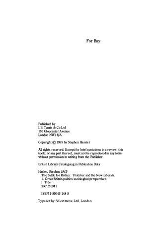 ﻿نبرد برای انگلیس: تاچر و لیبرال های جدید