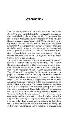 ﻿تولد تراژدی نیچه: راهنمای خواننده