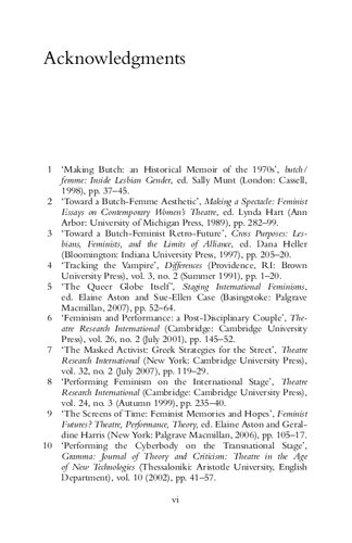 ﻿عملکرد فمینیستی و کوئیر: استراتژی های انتقادی