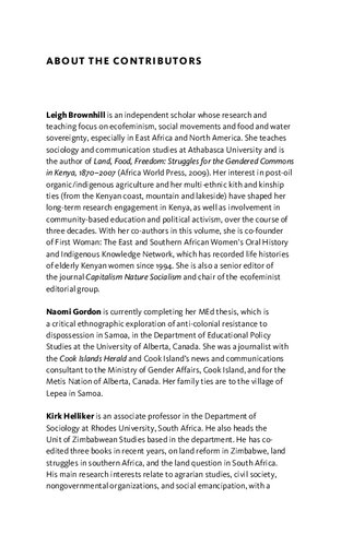 ﻿علیه استعمار و سلب مالکیت روستایی: مقاومت محلی در جنوب و شرق آسیا، اقیانوس آرام و آفریقا