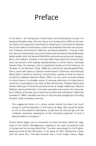 ﻿نظریه انتقادی و اروپای معاصر