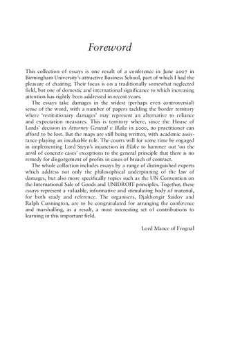 ﻿خسارات قرارداد: دیدگاه داخلی و بین المللی