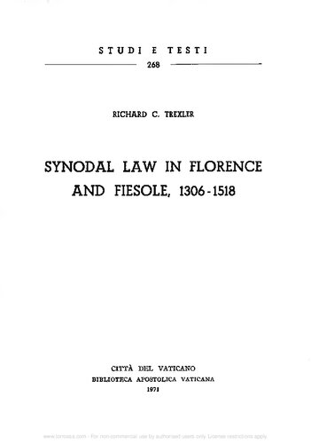 ﻿قانون سینودال در فلورانس و فیزوله. 1306-1518