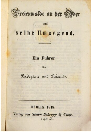 ﻿Freienwalde an der Oder و اطراف آن: راهنمای حمام کنندگان و مسافران