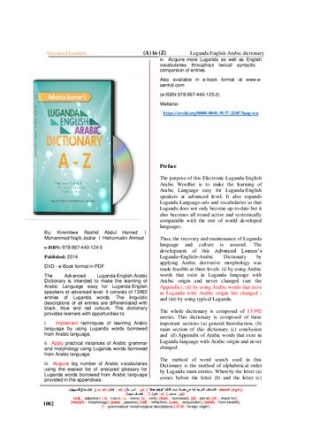 ﻿Advance Luganda یادگیرنده - انگلیسی - فرهنگ لغت عربی A -Z