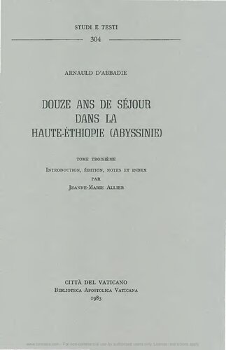 ﻿دوازده سال اقامت در اتیوپی علیا (حبشه)