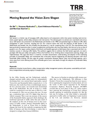 ﻿Moving Beyond the Vision Zero Slogan