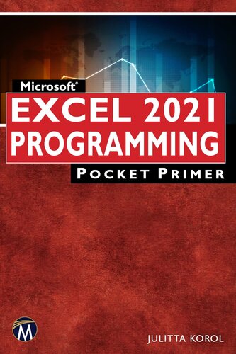 ﻿Microsoft Excel 2021 Programming Pocket Primer