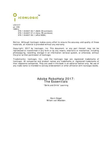 ﻿Adobe RoboHelp 2017: The Essentials