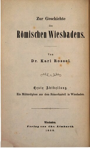﻿دیپلم نظامی از قلعه رومی در ویسبادن