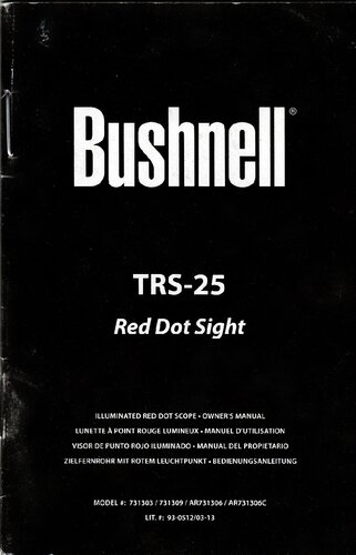 ﻿راهنمای کاربر Bushnell TRS-25 Red Dot Sight