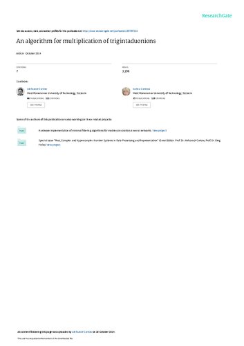 ﻿الگوریتمی برای ضرب trigintaduonions