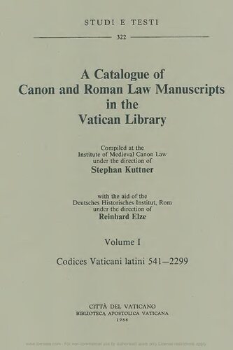 ﻿فهرستی از دستنوشته های شرعی و رومی در کتابخانه واتیکان. کدهای واتیکانی لاتین 541-2299