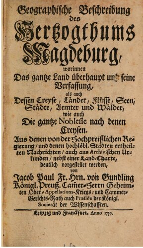 ﻿توصیف جغرافیایی دوک نشین بزرگ ماگدبورگ