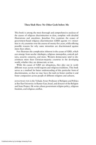 ﻿قبل از من خدایان دیگری نخواهی داشت: چرا دولت ها علیه اقلیت های مذهبی تبعیض قائل می شوند