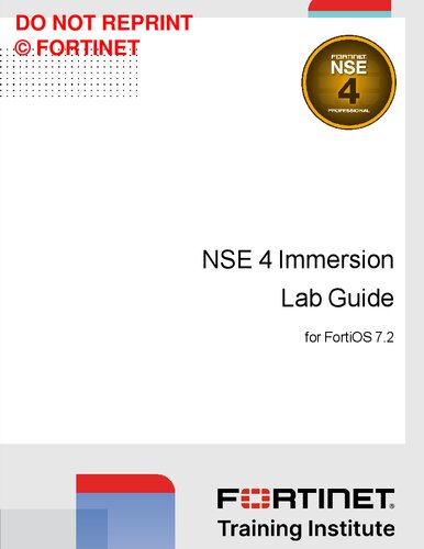﻿راهنمای Fortinet NSE 4 Immersion Lab for FortiOS 7.2