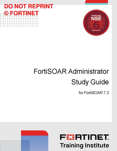 ﻿راهنمای مطالعه مدیر Fortinet FortiSOAR برای FortiSOAR 7.3