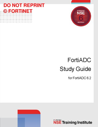 ﻿راهنمای مطالعه Fortinet FortiADC FortiADC 6.2