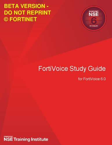 ﻿راهنمای مطالعه Fortinet FortiVoice برای FortiVoice 6.0