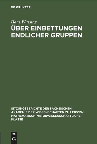 ﻿در مورد تعبیه گروه های محدود