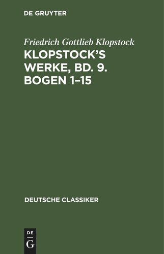 ﻿آثار کلوپستاک، جلد 9. ورق 1–15