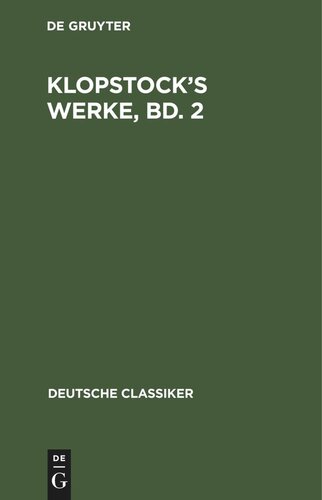 ﻿آثار کلوپستاک، جلد 2