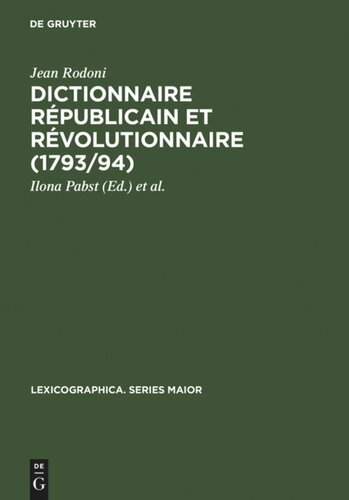 ﻿Dictionnaire Républicain et Révolutionnaire (1793/94): و 