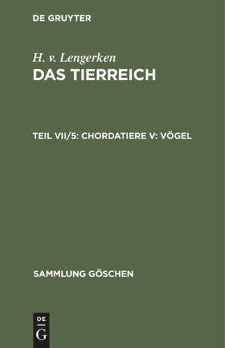 ﻿قلمرو حیوانات: قسمت VII/5 آکوردهای پنجم: پرندگان