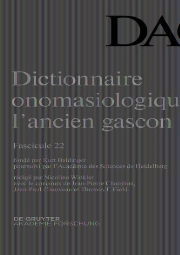 ﻿فرهنگ لغت Onomasiological of Old Gascon (DAG): مقاله 22