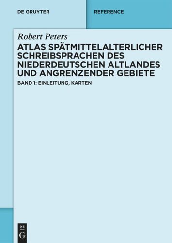 ﻿اطلس زبان‌های نوشتاری اواخر قرون وسطی منطقه آلمان پایین قدیم و مناطق مجاور (ASnA): جلد اول: مقدمه، نقشه‌ها. جلد دوم: فهرست انواع سند. جلد سوم: فهرست فرمهای نوشتاری و شاهدان متن (مستندات نقطه محلی)
