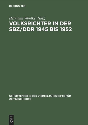 ﻿قضات مردمی در SBZ/GDR 1945 تا 1952: یک مستند