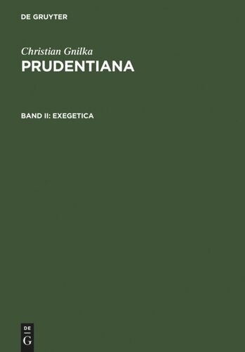 ﻿Prudentiana: جلد دوم Exegetica