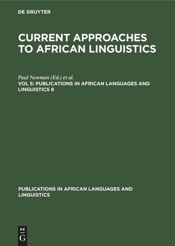 ﻿رویکردهای کنونی به زبان شناسی آفریقا: جلد 5 جلد. 5