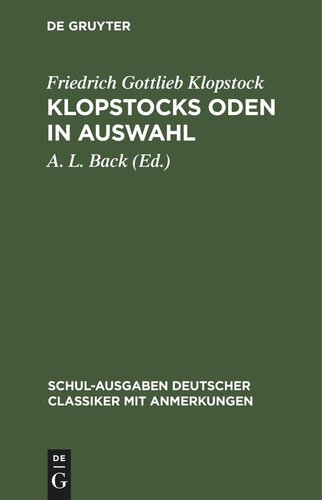 ﻿Klopstocks Oden در انتخاب