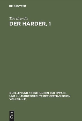 ﻿Der Harder, 1: Texts and Study