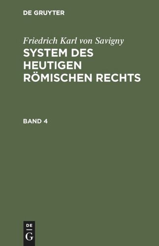 ﻿نظام حقوق روم معاصر: جلد 4
