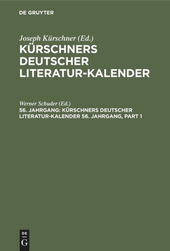 ﻿تقویم ادبیات آلمانی Kürschner در سال ...: 56 سال 1974