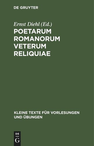 ﻿Poetarum Romanorum veterum reliquiae