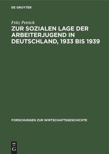 ﻿در مورد وضعیت اجتماعی جوانان کارگران در آلمان ، 1933 تا 1939