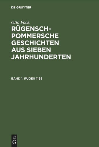 ﻿داستان های Rügensch-Pomersche از هفت قرن: دوره 1 Rügen 1168