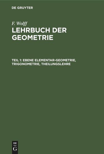 ﻿کتاب درسی هندسه. هندسه ابتدایی سطح اول، مثلثات، نظریه تقسیم: LGLUKG-B، قسمت 1