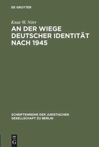 ﻿در مهد هویت آلمانی پس از 1945: فرانتس بوهم بین اردو و لیبرالیسم. سخنرانی در 4 نوامبر 1992 برای انجمن حقوقی برلین