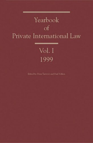 ﻿سالنامه حقوق بین الملل خصوصی: جلد اول 1999