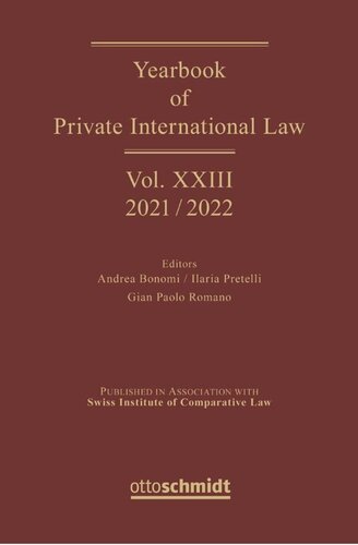 ﻿Yearbook of Private International Law: Yearbook of Private International Law Vol. XXIII - 2021/2022