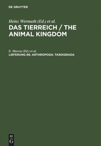 ﻿Das Tierreich / The Animal Kingdom: Delivery 66 Arthropoda: Tardigrada